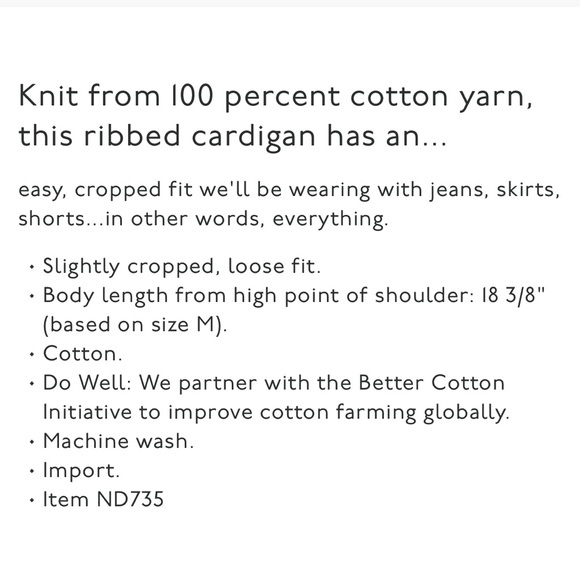 Madewell Cotton Greywood Cropped Cardigan in Toffee S - Picture 7 of 7